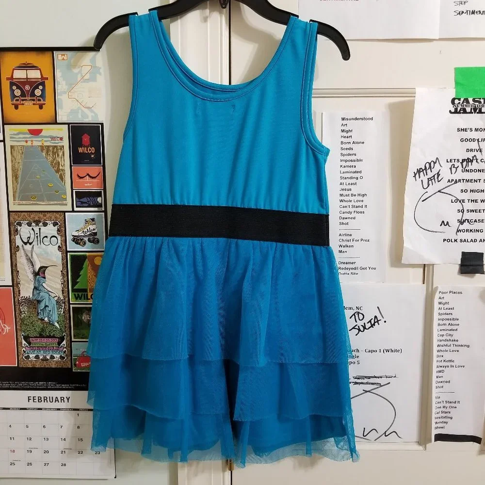 Route 66 dress Large sleeveless lined tiered tulle skirt rhinestone bling